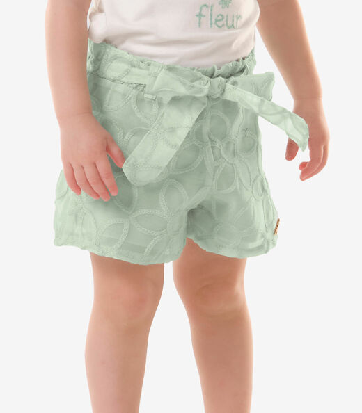 Conjunto Infantil Blusa Com Shorts Trick Nick Bege