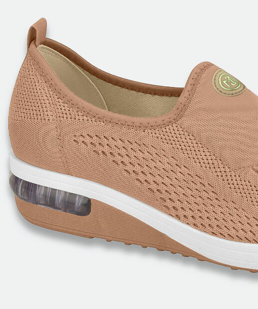 Tênis Casual Slip On Feminino Modare Bege