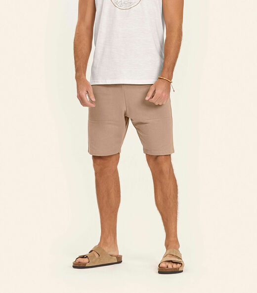 Bermuda em Moletom Masculina Diametro Marrom