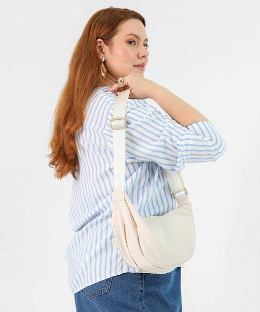 Bolsa Transversal Feminina Marisa Off White