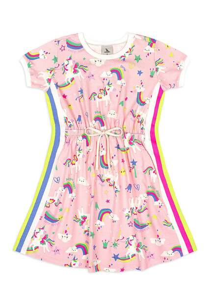 Vestido Cotton Estampa Fantasia Quimby