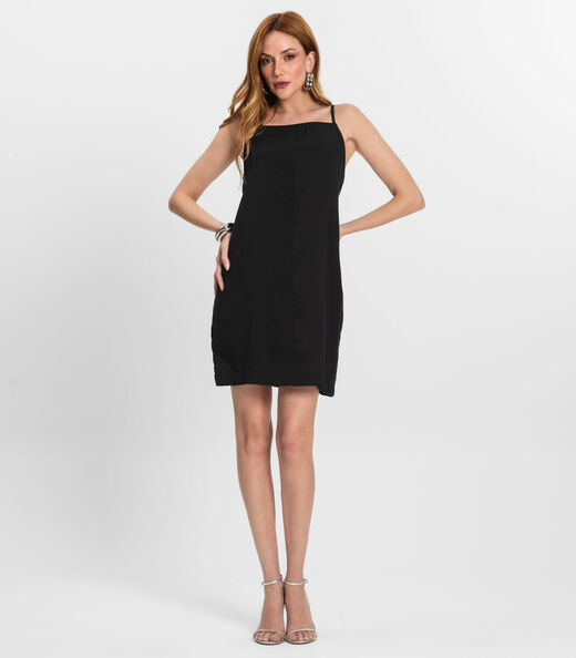 Vestido Feminino Decote Quadrado Endless Preto