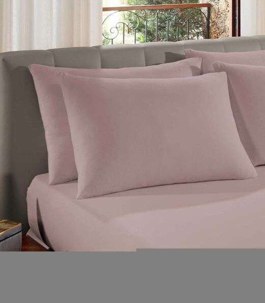 Fronha Avulsa Premium Fio Penteado Lisa Vivaldi Rosa