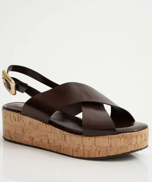 Image_Sandália Flatform Feminina Fivela Marrom