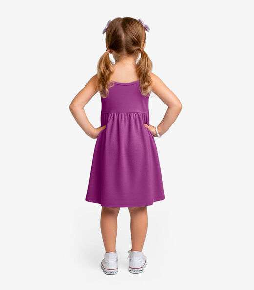 Vestido Menina Infantil de Alças Select Roxo