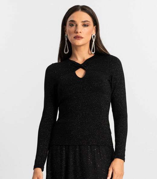 Blusa Feminina Manga Longa Endless Preto