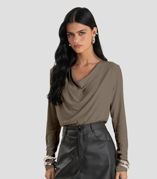 Image_Blusa Feminina Degagê em Malha de Viscose Dianna Marrom