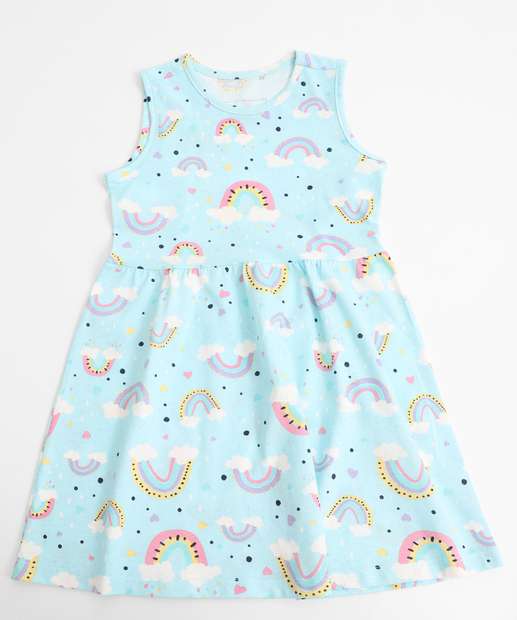 Image_Vestido Infantil Estampa Arco-Íris Marisa Tam 1 a 3 Azul