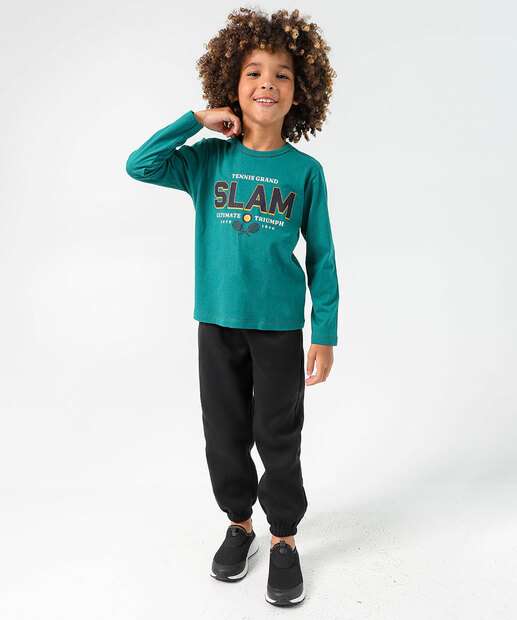 Camiseta Infantil Estampa Frontal Marisa Tam 4 a 10 Verde