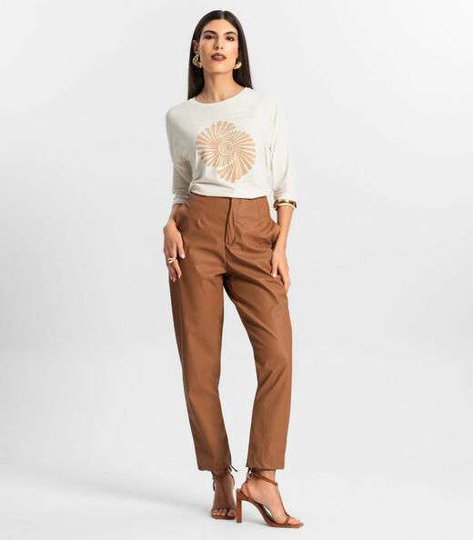 Calça Feminina Courino Endless Marrom