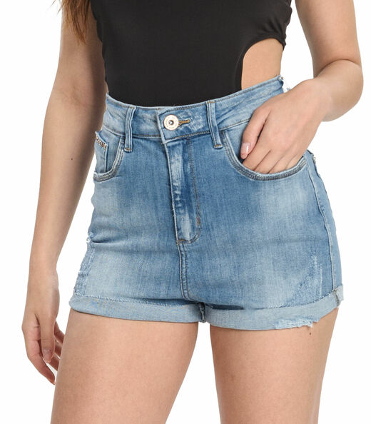 Shorts Jeans Feminino Curto Republica Mix Azul
