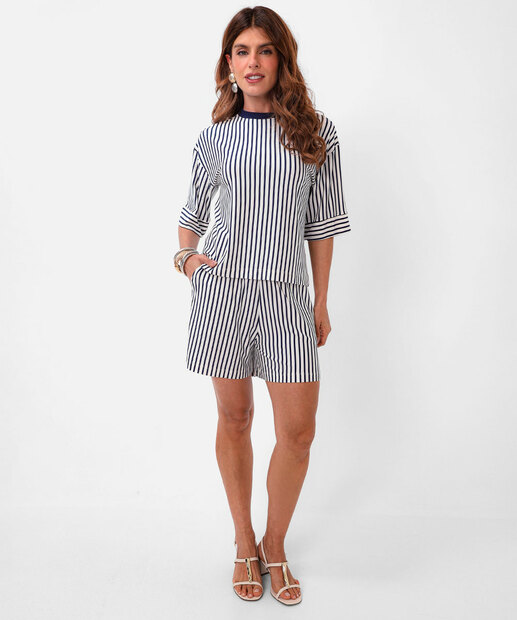 Image_Short Feminino Listrado Marisa Azul