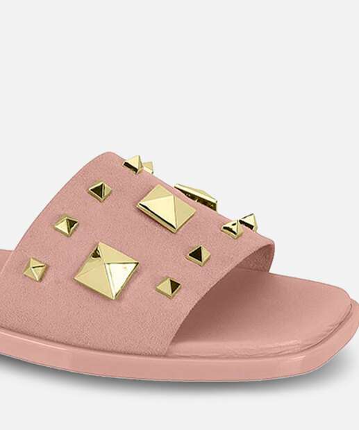 Rasteirinha Feminina Slide Tachas Moleca 