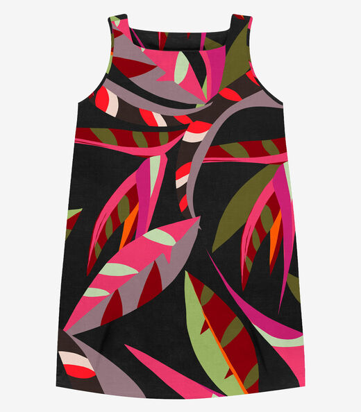 Vestido Curto Viscose Kyara Feminio Rovitex Preto