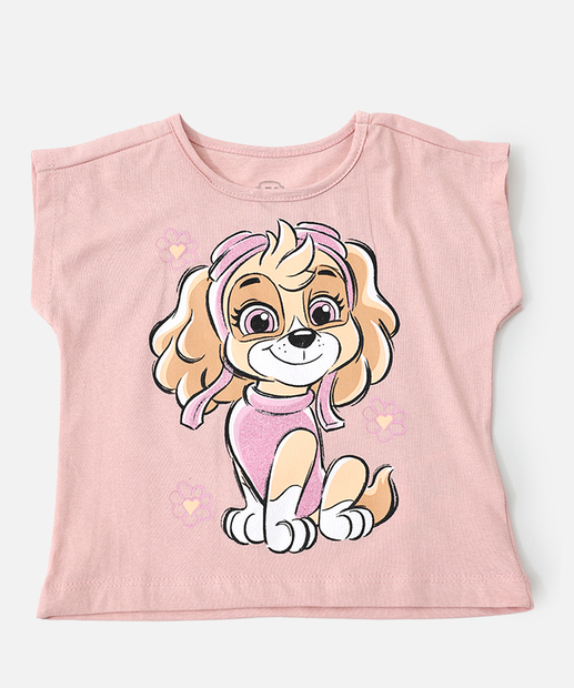 Conjunto Infantil Sky Patrulha Canina Tam 1 a 3 Rosa