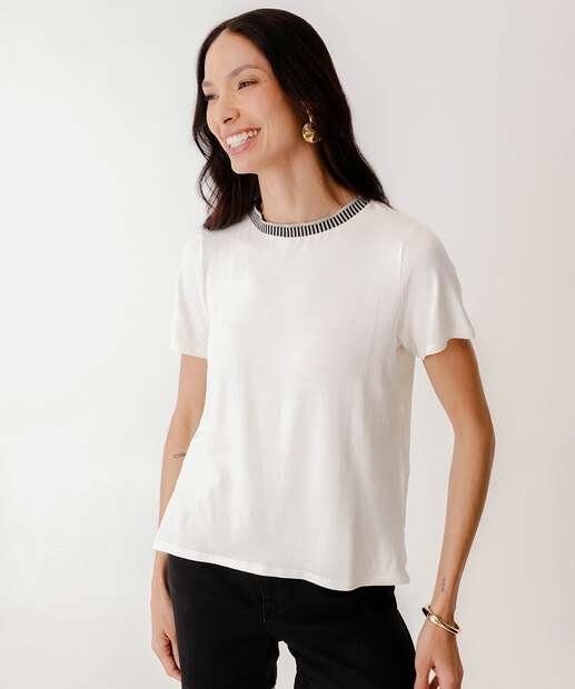 Image_Blusa Feminina Decote Redondo Manga Curta Marisa