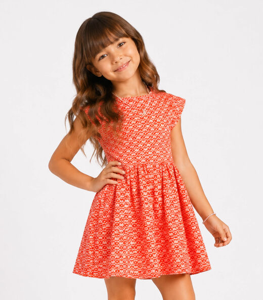 Image_Vestido Infantil Feminino Jacquard Vegas Select Laranja