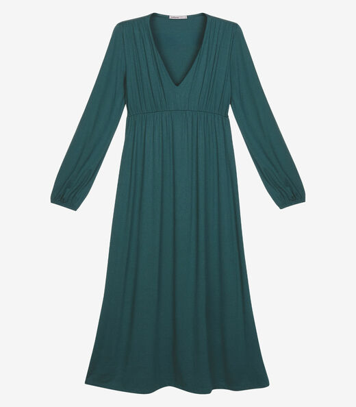 Vestido Feminino Midi Manga Bufante Endless Verde