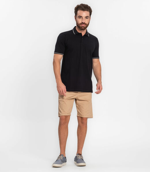 Camisa Polo Masculina Ogochi Preto