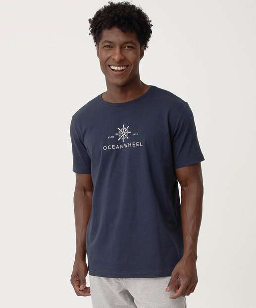 Image_Camiseta Masculina Estampa Frontal Marisa Azul
