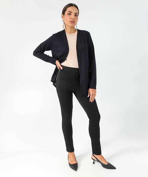 Blusa Feminina Tricô Manga Curta Marisa Bege