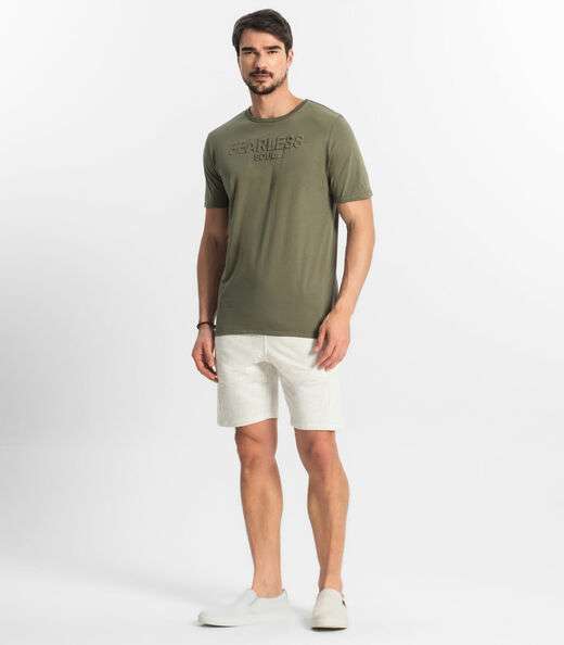 Camiseta Masculina Meia Malha Diametro Verde