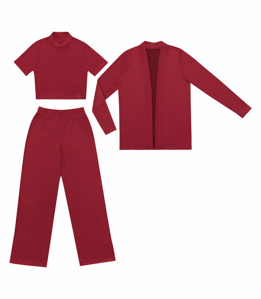 Trijunto Feminino Em Ribana Duo Endless Vermelho