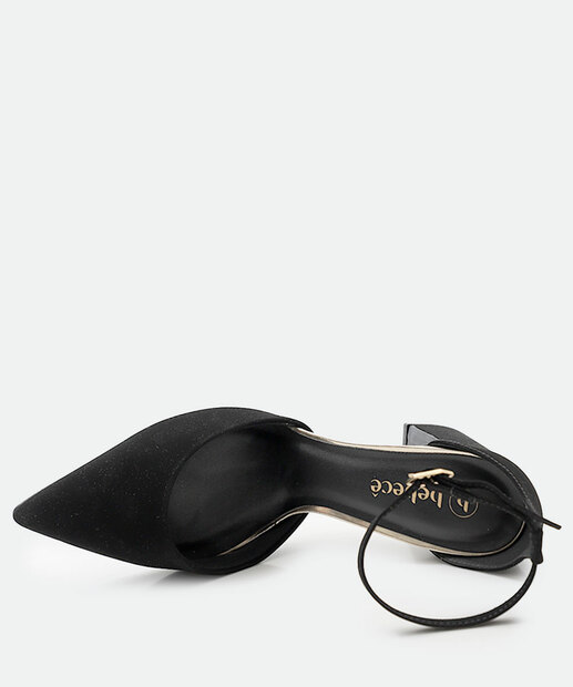 Scarpin Feminino Slingback Salto Grosso Bebecê Preto