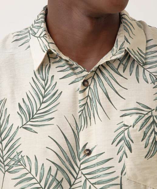 Camisa Masculina Estampada Manga Curta Marisa
