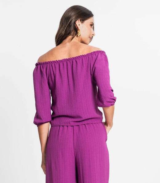 Blusa Feminina Ciganinha Rovitex Roxo
