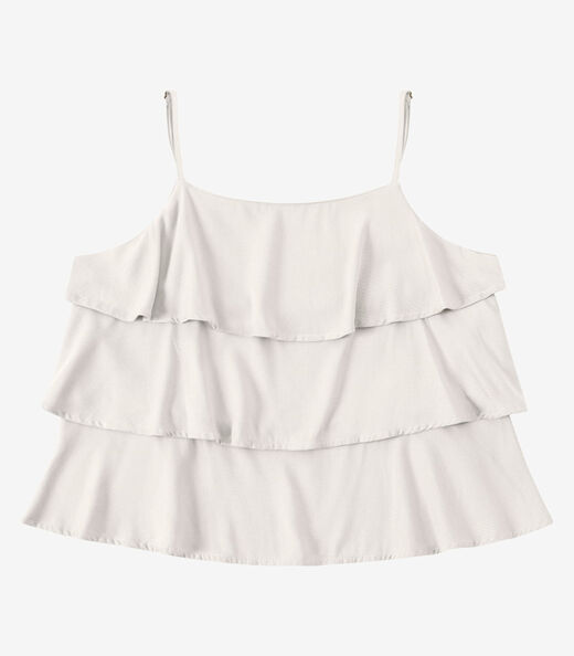 Image_Blusa Feminina  De Alça Com Babados Endless Bege