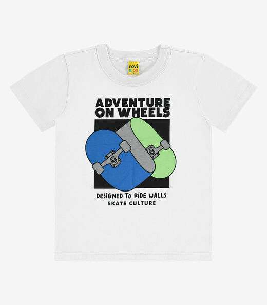Image_Camiseta Infantil em Meia Malha Rovi Kids Branco