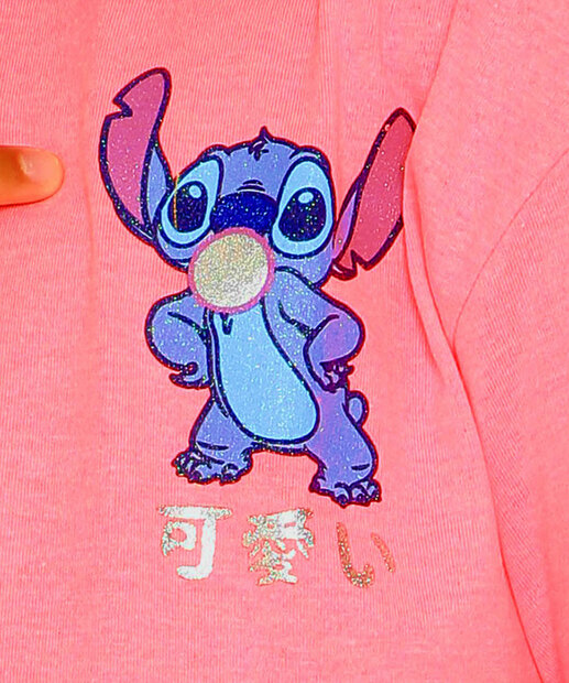 Camiseta Infantil Manga Curta Stitch Disney Tam 4 a 12