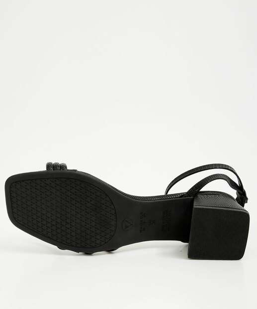 Sandália Salto Grosso Feminina Via Uno 