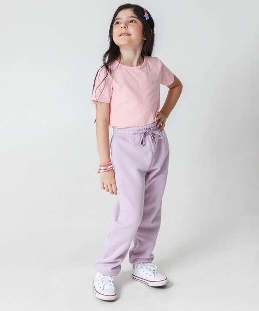 Image_Calça Infantil Moletom Flanelado Marisa Tam 4 a 10 Lilás