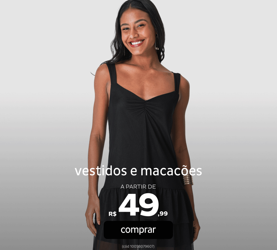 Vestidos e Macacões a partir R$49,99