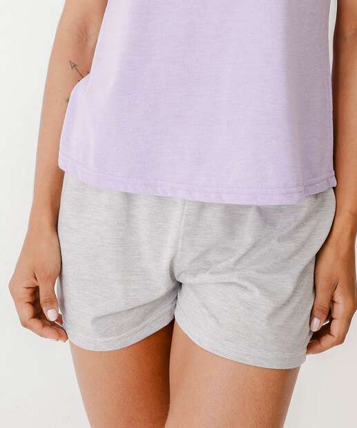 Pijama Feminino Estampado Marisa Roxo