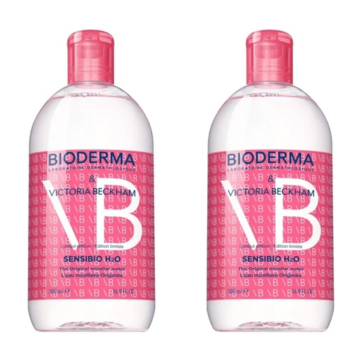Image_Kit com 2 Unidades de Bioderma Água Micelar Sensibio H2O Victoria Beckham 500ml