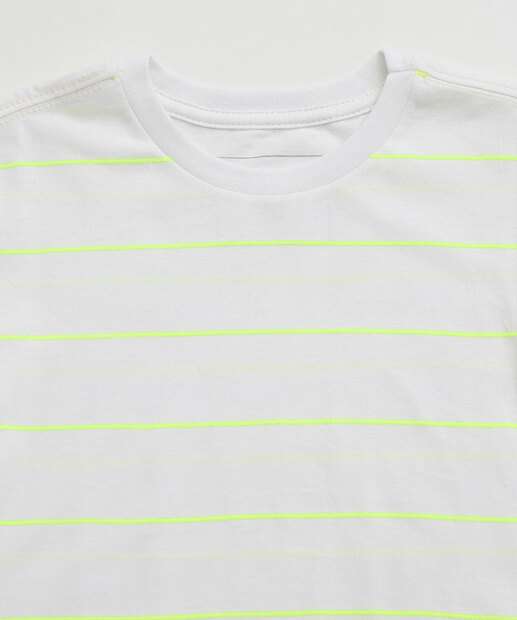 Camiseta Infantil Listrada Marisa Tam 4 a 10 Bege 