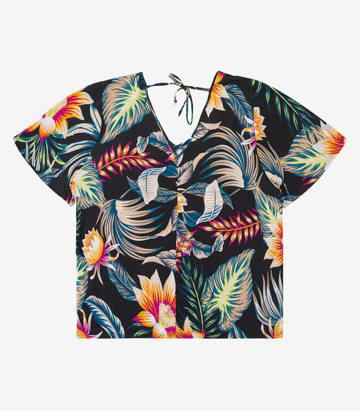 Blusa Feminina Plus Size Infinita Cor Preto