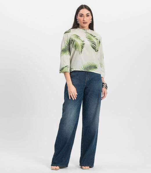 Blusa Manga Longa Infinita Cor Bege