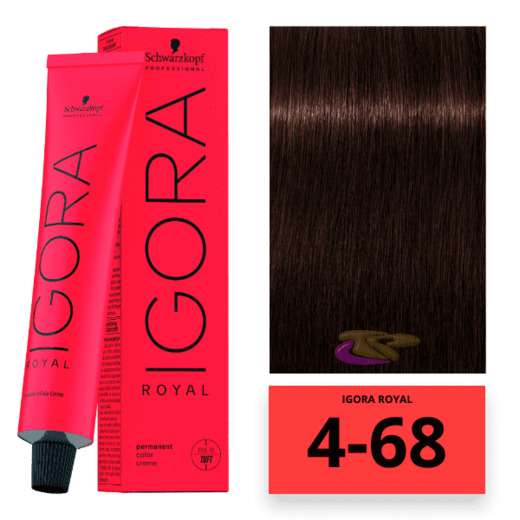 Image_Schwarzkopf Igora Royal Coloração 4/68 Castanho Médio Marrom Vermelho 60ml