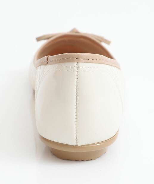 Sapatilha Feminina Bicolor Verniz Moleca Bege