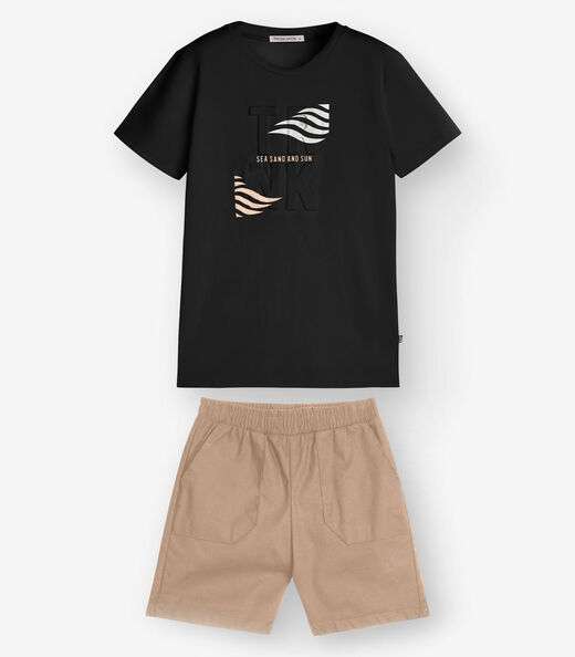 Image_Conjunto Camiseta com Bermuda Menino Trick Nick Preto