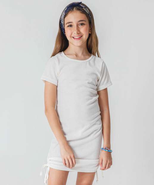 Image_Vestido Juvenil Canelado Marisa Tam 10 a 16 Off White
