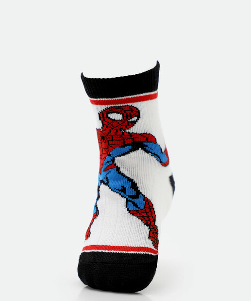 Kit 2 Meias Infantil Estampa Homem Aranha Preto