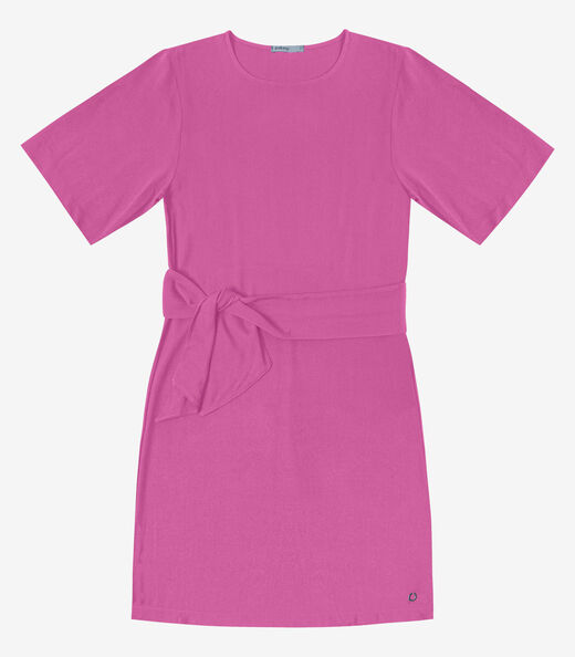 Vestido Curto Feminino Com Cinto Endless Rosa