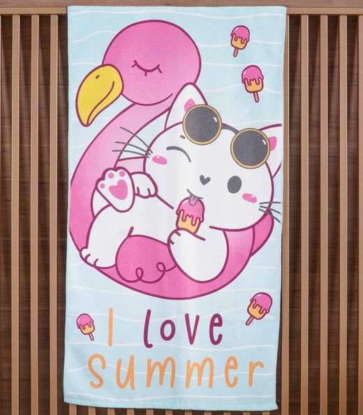 Image_Toalha De Praia Infantil Bene Casa Rosa