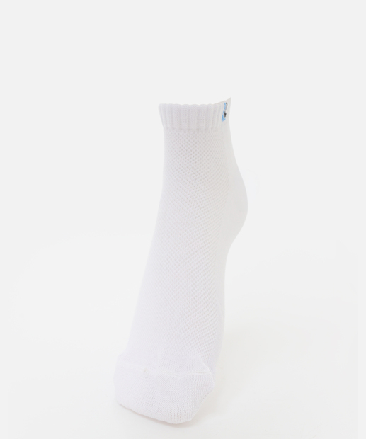 Kit 3 Pares Meias Cano Curto Masculina Lupo Branco