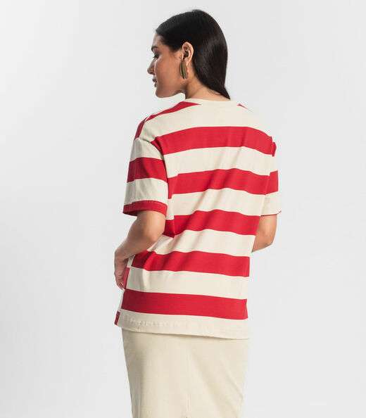 T- Shirt Feminina Cotton Leve Rovitex Vermelho